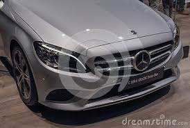 Switzerland Geneva March 9 2019 Mercedes Benz C220 D 4 Matic Swiss Star The 89th International Motor Show In Gen Mercedes Benz C220 Mercedes Benz Mercedes