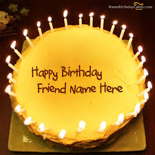 Birthday Cake Wishes Images For Friend Write Name On Candles Birthday Cake For Friends Happy Birthday Wishes Birthday Cake With Candles Happy Birthday Cakes Friends Birthday Cake