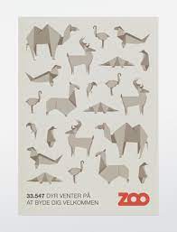 Origami Animals Poster By Bobby Monroe Poster Design Origami Animals Illustration Design