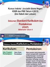 Pbs kurikulum matematik tahun 1, bahagian 2. Dskp Matematik Tahun 4