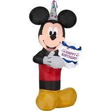 Mickey's birthday party is a 1942 mickey mouse short. Gemmy Airblown Inflatable Birthday Party Mickey Mouse With Cake 3 5 Ft Tall Black Target
