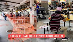 According to a report by cna, dining in at f&b outlets will start in groups of up to two people instead of five as previously planned. Dining In Can Only Resume From June 21 If The Covid 19 Situation In Singapore Remains Under Control Singapore Foodie King