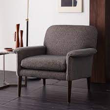 Anders Armchair Slate Chenille Tweed Living Room Chairs Modern Living Room Chairs Accent Chairs For Living Room
