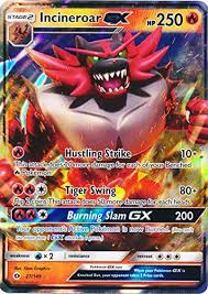 Tcg secret rare individual collectable card game cards in english. Amazon Com Incineroar Gx 27 149 Ultra Rare Toys Games