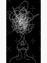 Overthinking Sticker By Aeyvan Redbubble Original Art Painting Line Art Drawings Art