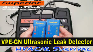 Demonstrating the accutrak vpe ultrasonic leak detector by superior signal. Vpe Gn Gooseneck Ultrasonic Leak Detector