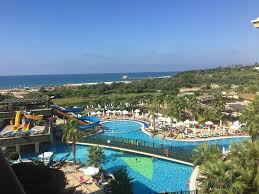Enjoy treatments at the spa and relax in the indoor and outdoor pools. View From Side Sea Room Picture Of Crystal Palace Luxury Resort Spa Colakli Tripadvisor