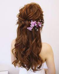 Partial Updo Bridal Hairstyle Half Up Half Down Wedding Hairstyles Partial Updo Hair Styles Half Up Hair