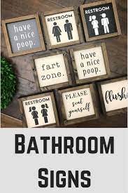 Stunning Diy Ideas Industrial Wallpaper Apartment Therapy Industrial Door Table Legs Industrial Exte Bathroom Signs Diy Home Decor Projects Bathroom Signs Diy