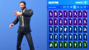 We have the most unique and desirable skins that you can rarely find in the items store. John Wick Skin Showcase With All Fortnite Dances Emotes John Wick Chapter 3 Outfit Youtube