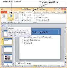 Add Preview Transitions In Powerpoint 2010 Tutorialspoint