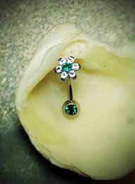 Emerald Green Swarovski Crystal Vch Christina Barbell Vertical Clitoral Hood 14g Surgical Steel 316l Piercing Jewelry Internally Threaded Piercing Jewelry Body Jewelry Swarovski Crystals