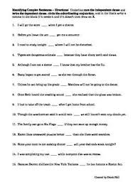 Pin By Vanch Dela Cruz Evangelista On English Complex Sentences Worksheets Complex Sentences Common Core Ela
