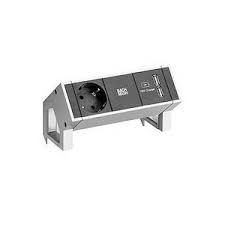 Obudowa w kolorze inox i białym. Bachmann Steckdoseneinheit Desk 2 902 5712 Kaufen