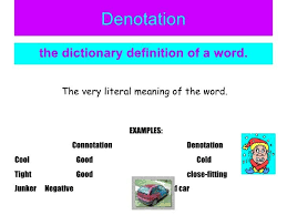 Denotation Words Literary Devices Dictionary Definitions