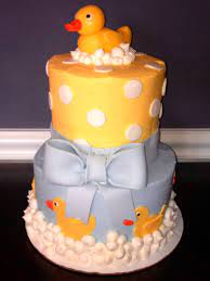 Rubber Ducky Baby Shower Cake Bolos De Pascoa Bolo Coisas De Bebe