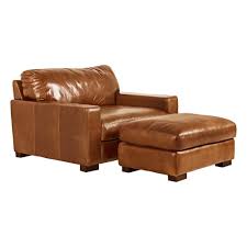 It's crafted with a solid rubberwood frame. 37b Leather Chair And A Half In Splendor Chestnut Nebraska Furniture Mart