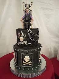 Milty Rocks 50 Heavy Metal Cake By Rock Candy Cakes Rock Cake Gothic Birthday Cakes Wedding Cake Rock
