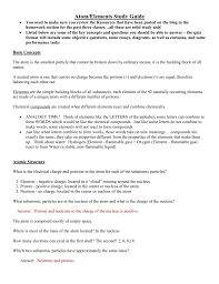 Write neatly on a separate sheet of paper. Atomic Structure Test Study Guide