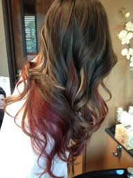 The color is a violet red with a mixture of copper peekaboos, which are the chunky highlights. Pin On Hairstyles I Want Gregory To Do For Me