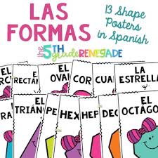 Las Formas Math Anchor Charts 2d Shapes In Spanish Español