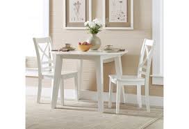 Simplicity Round Table And 2 Chair Set With X Back Chairs Bennett S Furniture And Mattresses Dining 3 Piece Sets