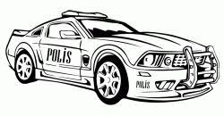 Polis Arabasi Boyama Sayfasi Polis Ve Boyama Sayfalari
