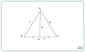 Find The Length Of The Median Of A Triangle If Length Of Sides Are Given Geeksforgeeks
