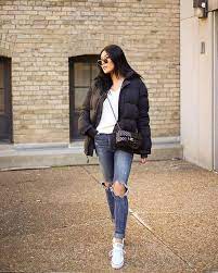 Get The Jacket For 250 At Asos Uk Wheretoget Puffer Jacket Outfit Winter Outfits Dressy Black Jacket Outfit