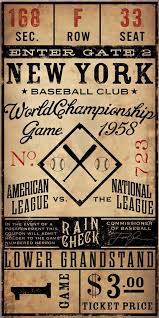 Vintage Style New York Baseball Ticket Graphic Artwork Giclee Etsy In 2021 Baseball Ticket Detroit Baseball San Francisco Baseball