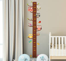 Kids Owl Height Chart Wall Sticker