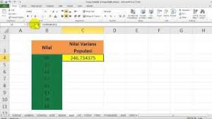 Dalam uji homogenitas kita mengenal beberapa jenis uji dan salah satunya adalah uji homogenitas variansi atau yang disebut juga uji fisher f. Cara Menghitung Nilai Varians Populasi Dengan Excel Youtube