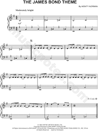 Music notes for part sheet music by : The James Bond Theme From James Bond 007 Sheet Music Easy Piano Piano Solo In G Major Download Print James Bond Theme Sheet Music James Bond