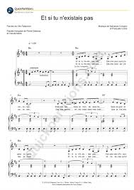 Y que no vuelven ya. Partition Gratuite Et Si Tu N Existais Pas