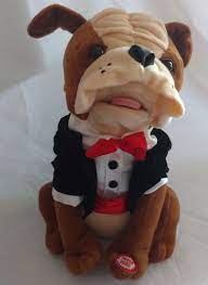 Singing Animated Bull Dog Plush In Tuxedo 11 Sings Christmas The Time Of Joy Sing Animation Plush Bulldog