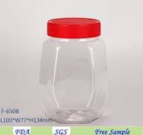 650ml Plastic Empty Food Container with Screw Cap Clear ...