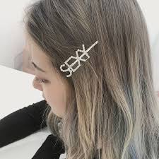 Perfect for those who like their bobby pins straight. Sweet Girls Korean Style Capital Alphabet Funny Letters Hairpins Glitter Rhinestone Embellishment Side Straight Hair Clips Women Buy At The Price Of 0 43 In Aliexpress Com Imall Com