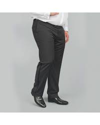 Pantalons pour hommes personnalisés noirs. Pantalon De Smoking Digel Grande Taille Noir Avec Satin Size Factory