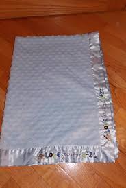 Carters Just One Year Blue Minky Dot Love You From A Z Baby Blanket Puppy Dog Bone Paws J4909