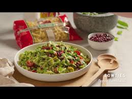 Transfer pasta salad into 4 containers and refrigerate for up to 5 days. Bowties Festive Pasta Salad Youtube