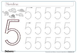 Numero 5 Para Colorear