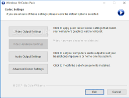 A complete collection of codecs and related tools. Download Windows 10 Codec Pack 2 1 9