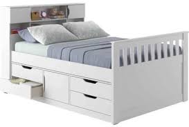 Bunk beds have a flat, often slatted base for the mattress to sit on and do not require box springs. Corliving Madison Full Double Captain S Bed Walmart Com Bed Frame With Drawers Cabin Beds For Kids Bed Frame With Storage