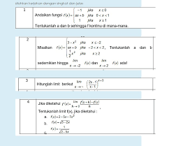 Limit my search to r/apexlearningschool. Tonlong Dibantu Jawab Soal Kekontinuan Fungsi Dan Limit Fungsi Ini Thanks Brainly Co Id