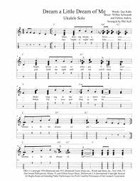Dream A Little Dream Of Me Ukulele Chord Melody Solo By
