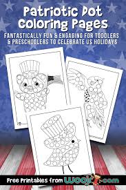 Collection of nine free printable patriotic dot coloring pages are fantastically fun & engaging. Patriotic Dot Coloring Pages Woo Jr Kids Activities