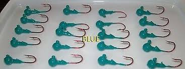 50 Pack Of Crappie Jig Chart Or Red Hooks 4s You Pick From