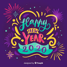 Lettering Happy New Year 2020 With Firew Free Vector Freepik Freevector Winter New Year Par Happy New Year Pictures New Year 2020 Happy New Year 2020