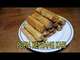 Bahan inti popia bergedil : Popia Kentang Kari Youtube