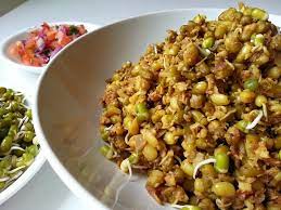 Sprouted moong recipes, indian recipes using sprouted moong. Sprouted Moong Dal Goan Recipes